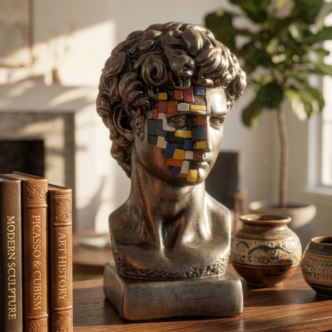 David Mosaic Bust | Modern Art Sculpture